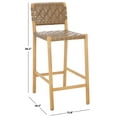 thumbnail image 2 of Safavieh Jeremiah Woven Leather Counter Stool in Brown / Natural, 2 of 10