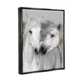thumbnail image 3 of White Horse Kiss Wildlife Animals & Insects Photograph Jet Black Framed Art Print Wall Art, 3 of 6