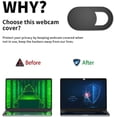 thumbnail image 2 of LAICAIW Camera Cover Slide, Webcam Cover Slider, Smartphone Webcam Sticker, Laptop Camera Cover (3 Pack (2 Black+1 White)), 2 of 7