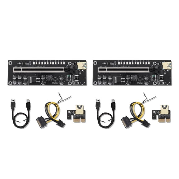 Sidaley Expansión de tarjeta de vídeo LED PCI-E, extensor de 8 condensadores de estado sólido, herramienta de adaptador de escritorio Type1 NO1