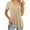 Beige T-shirt for women, variant on Summer Tops for Women Dressy Casual Short Sleeve Pleated Tunic Blouse Loose V Neck Trendy Flowy Business Work Shirts Gray S