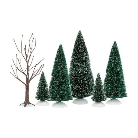Friendly Village 6 Piece - Department 56 Village Accessories 4035919 Holiday Landscape Set of 6 Trees