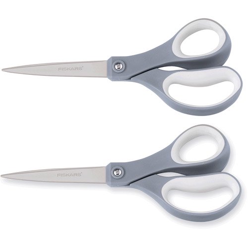 Fiskars 2 pack Titanium Softgrip Scissors (8")