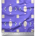 thumbnail image 1 of Soimoi Purple Velvet Fabric Geometric Abstract Print Fabric by the Yard 58 Inch Wide, 1 of 3
