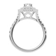 thumbnail image 3 of Unique Moments 1.50 Ct Lab Grown Split Shank Radiant Halo Diamond Engagement Ring 14K White Gold, 3 of 7