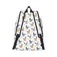 thumbnail image 3 of Daiia Farm Roosters Vintage Canvas Backpack for Men and Women ,Hiking Backpack,Travel Laptop Bag for School,Large Capacity Backpack, 3 of 8