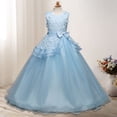 thumbnail image 1 of Vestido de lazo para niñas Vestido de princesa para niñas Vestidos de actuación para bodas Vestidos de actuación, 1 of 5