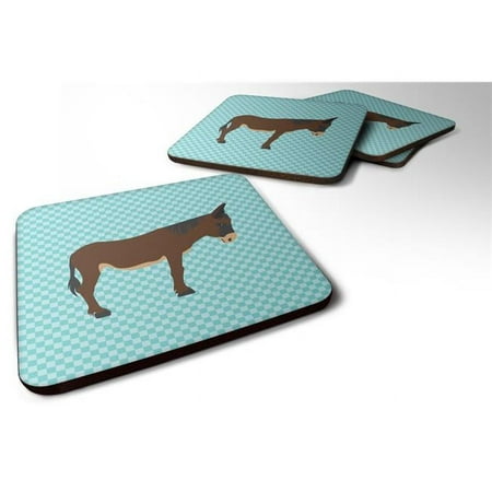 

Zamorano-Leones Donkey Blue Check Foam Coaster - Blue - 3.5 inches by 3.5 inches