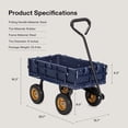 thumbnail image 7 of VIVOSUN Heavy-Duty Mesh Steel Garden Cart, 400 lbs Capacity, Steel Utility Garden Wagon with Removable Sides, 8" Pneumatic Tires, 7 of 7