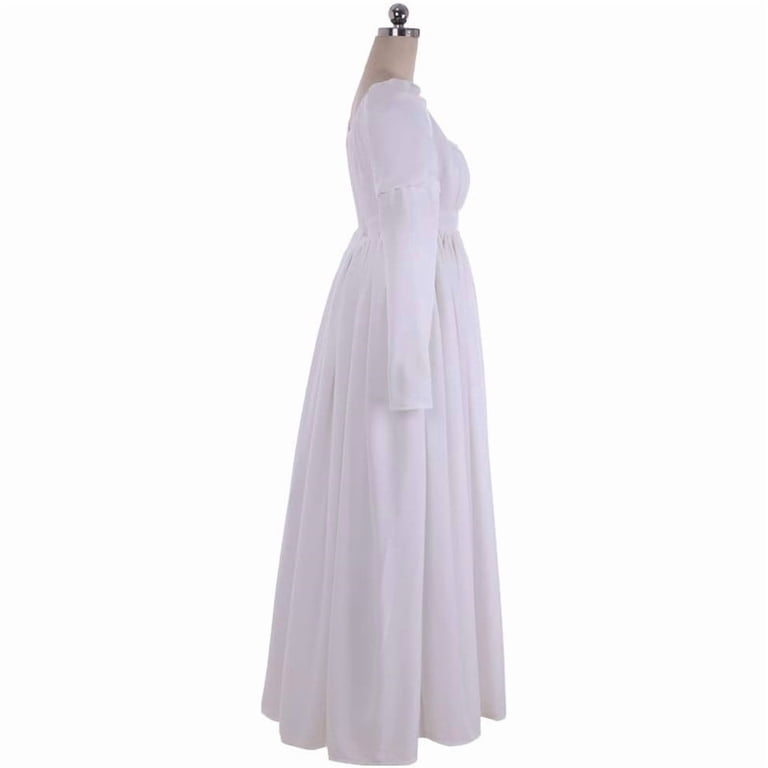 white regency dress Blue Era Inspired Ball Dance ELOISE Size 6 / Blue Floor Length Vibsion Regency Dresses for Women