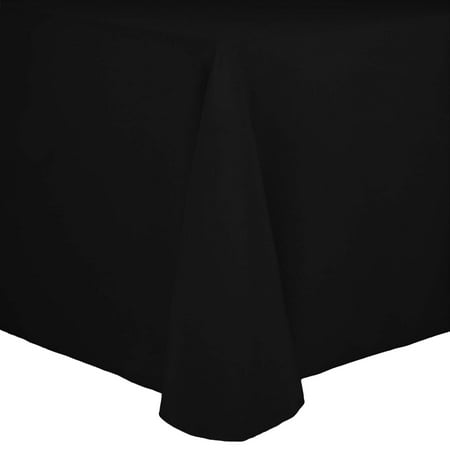 

Ultimate Textile (10 Pack) Cotton-feel 60 x 84-Inch Oval Tablecloth - for Home Dining Tables Black