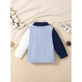 thumbnail image 3 of Toddler Baby Boys Clothes Baby Boys Shirt Toddler Boys Long Sleeve Lapel Shirt Blue 18-24 Months, 3 of 6