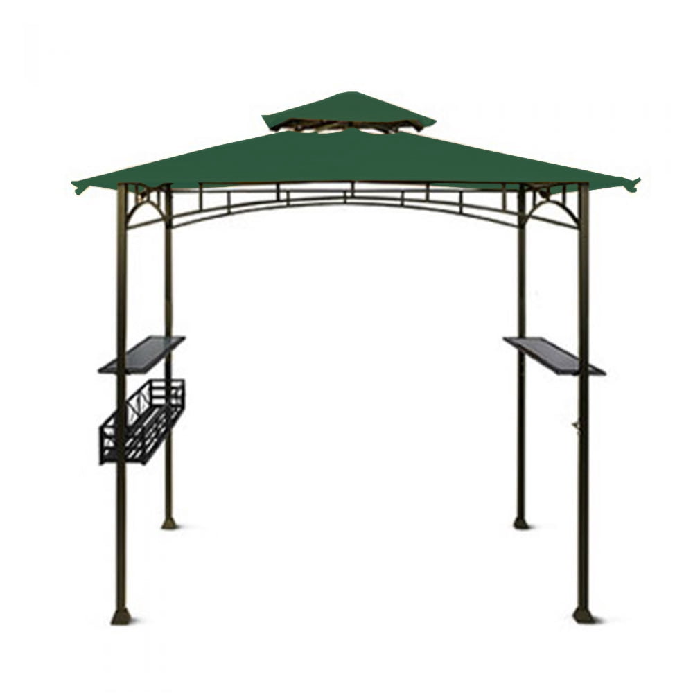 Garden Winds Custom Fit Replacement Canopy Top Cover Compatible with Aldi Gardenline Belavi Grill Gazebo – Green, 350 - Top Tier 34" x 21", Bottom Tier 96" x 60"