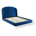 thumbnail image 2 of Modway Lit Plateforme Grand en Velours de Performance Rembourré Mira, Bleu Marine, 2 of 11