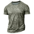 thumbnail image 4 of EWASWON Men's Slim Fit Vintage Graphic T-Shirts, Moisture-Wicking Cotton Blend Gym & Casual Short Sleeve Tees,Army Green,Size 2XL, 4 of 5