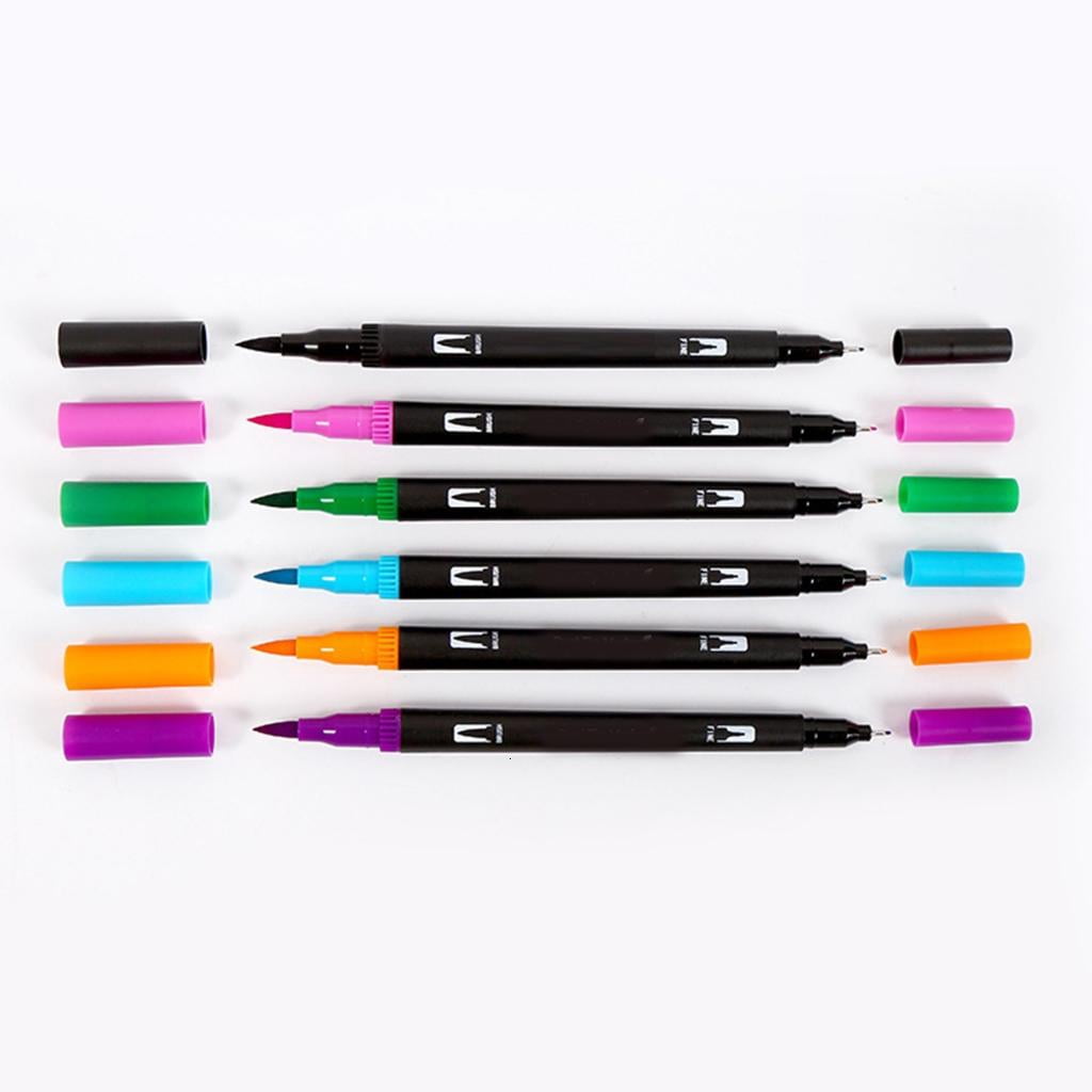 Giaone 36/48/60/72/100 Colors Watercolor Pen Brush Pen Double Ends Markers for