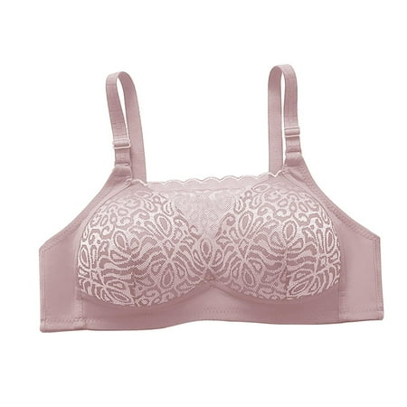

Premium 2023 Gifts Woman S Solid Color Comfortable Hollow Out Perspective Bra Underwear No Rims