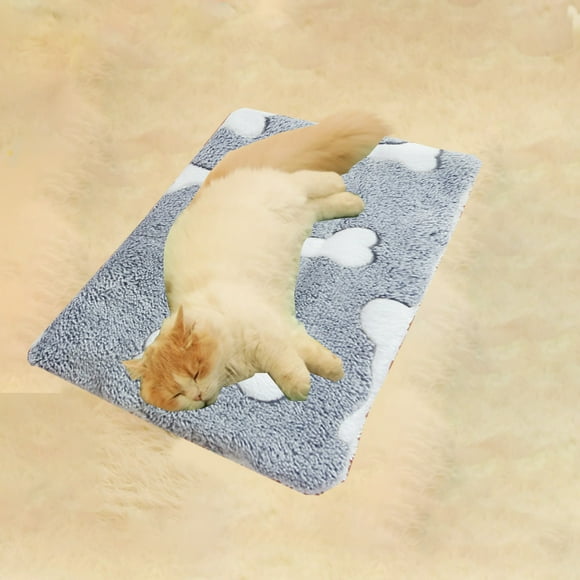 Fiudx Cama Ortopédica para Mascotas, Tapete de Franela Suave, Espuma Autocalentable, Cómodo Alivio de La Ansiedad, Base Antideslizante, Accesorio Multiusos para El Hogar, Fácil de Limpiar, Tamaño 67