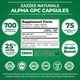 thumbnail image 2 of Zazzee Naturals Alpha GPC Choline Alfoscerate 600 Mg 75 Veggie Capsules, 2 of 2