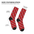 thumbnail image 3 of Pofeuu Bulldog Red Print Crew Socks, Adult Running Hiking Socks for Youth and Adult, 3 of 7