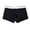 Black, variant on Men's Solid Mid Waist Flat Angle European Four Corner Boxers Light Gray S
