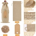 thumbnail image 2 of Genwiss Reusable Burlap Wine Bottle Bags with Drawstrings, 12 Pcs - Durable Covers for Christmas, Wedding, Party, 2 of 8