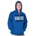 thumbnail image 3 of Worlds Greatest Father I Mean Farter Men's Big & Tall Graphic Zip Up Hoodie Brisco Brands 5X, 3 of 5