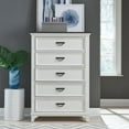 thumbnail image 3 of Liberty Furniture Industies, INC Allyson Park 5 Drawer Chest in Wirebrushed White w/ Charcoal Top, 3 of 6