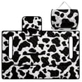 thumbnail image 3 of SEANATIVE Foldable Golf Cart Seat Cover, Easy to Carry, Stain-resistant Portable Golf Cart Towel Blanket for 2-Person Seats, Fit for EZGO TXT/RXV, Club Car DS, Cow Print Black White, 3 of 7