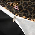 thumbnail image 3 of Manfei Leopard Print Personalized Initial L Duvet Cover Set for Teens,Pink Ribbon Bow Bedding Full for Girls,Black Reversible,Lightweight Room Decor,3-Piece,No Comforter, 3 of 5