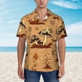 thumbnail image 4 of Goofa Brown Mushrooms Hawaiian Shirt for Men, Unisex Summer Beach Casual Short Sleeve Button Down Shirts,Aloha Tropical Floral print shirt-3X-Large, 4 of 9