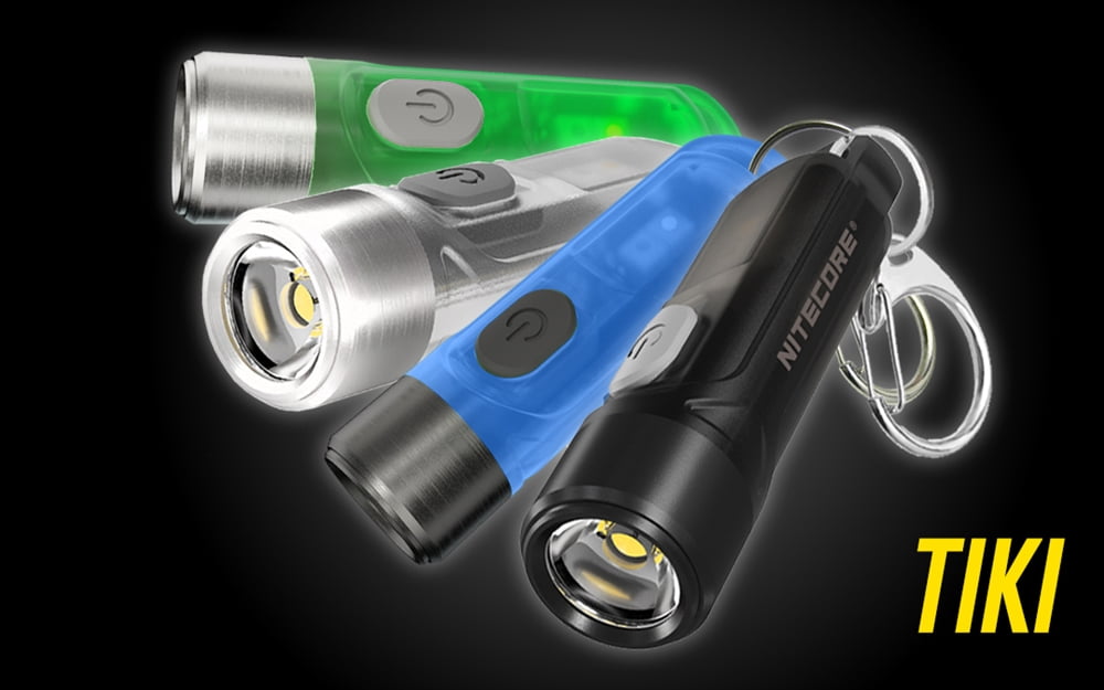 Nitecore TIKI GITD OSRAM P8 LED Rechargeable Keychain Flashlight, 300 Lumens, Green, 6952506406258