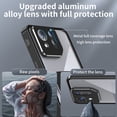 thumbnail image 5 of LHNUNP Magnetic Phone Case for Asus ROG Phone 8 Pro, Matte Back with Aluminum Alloy Frame, Graphene Cooling Technology, Shockproof Slim Protective Cover, Black, 5 of 7