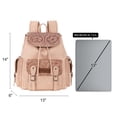 thumbnail image 5 of Wrangler Backpack Purse for Women Men Floral Tooled Designer Travel Bags, Carve-Tan, 5 of 8