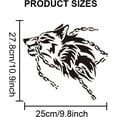 thumbnail image 2 of Wolf Stencil Wolf Iron Chain Painting Stencils Reusable Wolf Head Template 11.8×11.8inch with Paint Brush Animal Stencils for Painting on Wood Fabric Walls, 2 of 9