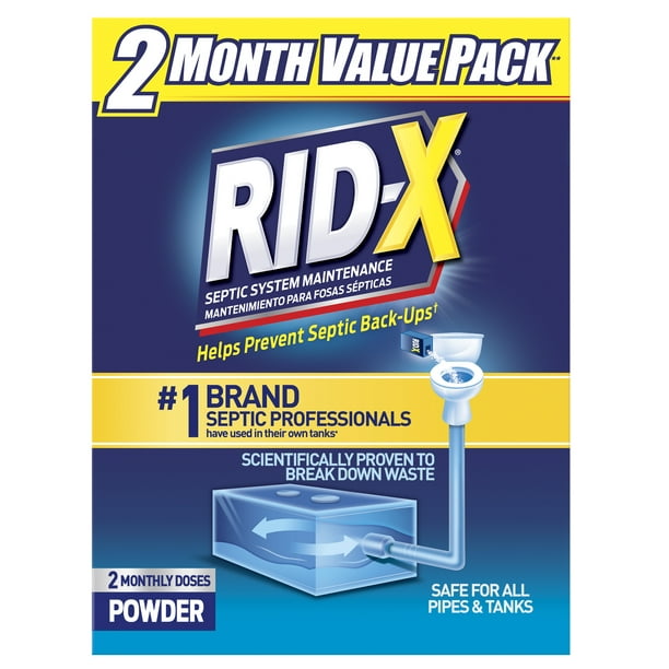RIDX Septic Tank Treatment, 2 Month Supply Of Powder, 19.6oz, 100
