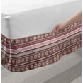 thumbnail image 2 of Zambia Bed Skirt, Antique Traditional in Earthen Tones with Sun Boho Pattern, Elastic Bedskirt Dust Ruffle Wrap Around for Bedding Decor, 4 Sizes, Dried Rose Yellow, by Ambesonne, 2 of 2