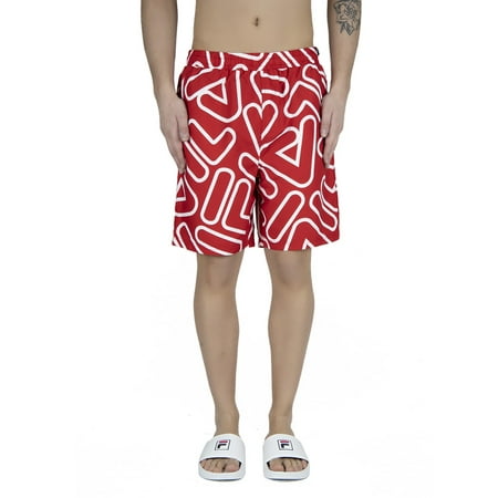 Fila "YASH" Outline All Over Print Swim Men's Short Red-White lm015913-640 (Size L)