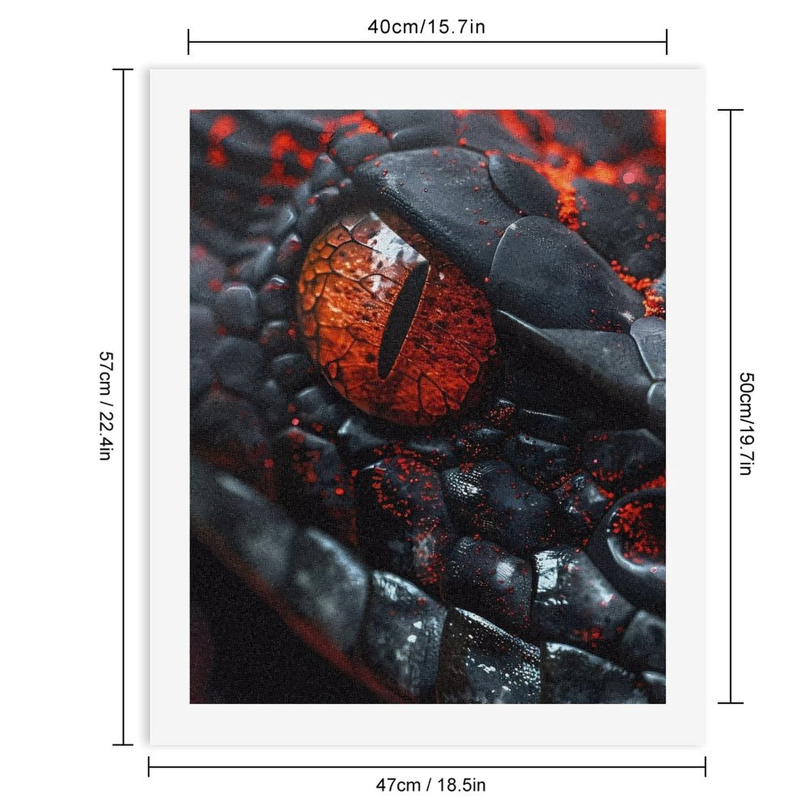 Paint By Numbers Kit for Adults Beginner - DIY Reptile Eye Closeup Texture Art Colors Canvas Painting Kits for Adults, Frameless Paint By Number for Adults for Home Wall Decor 16x20 Inch