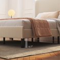 thumbnail image 5 of [Luckynote]Full Size Platform Bed , Metal Bed Frame with Charging Station, No Box Spring Needed, (Beige), Noise Free,Easy Assemble., 5 of 10