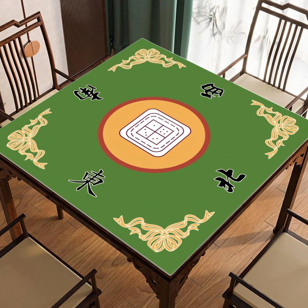 Slccxzc Mahjong Mat, Anti Slip and Noise Reduction Mahjong Table Cover Portable Game Mat for Mahjong, Poker, Card, Board & Tile Games