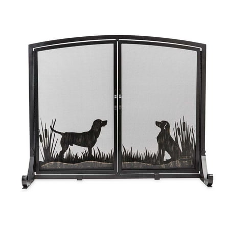 Large Retriever Dogs Fireplace Fire Screen With Doors Walmart Com