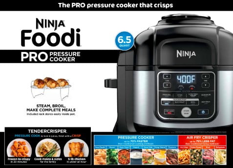 Ninja® Foodi™ 9-in-1 6.5 Quart Electric Pressure Cooker & Air
