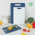 thumbnail image 6 of COOK WITH COLOR 3-Piece Cutting Board Set, Non-slip Chopping Board Kitchen Utensils Set Home Essentials, Blue White, 6 of 7