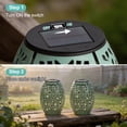 thumbnail image 2 of The Growing Ground 2 Pack Solar Lanterns Outdoor, Hollowed Metal LED Garden Decor Lanterns for Patio Yard Porch, Gifts for Women Mom Grandma, Sage Green, 2 of 9