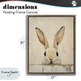 thumbnail image 4 of Stupell Industries Farmhouse Peeking Bunny in Soft Neutrals Brown Floating Frame Canvas Art, 17 x 21, by LSR Design Studio, 4 of 8