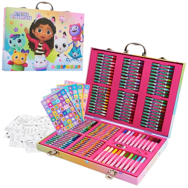 Set de arte Gabby's Dollhouse Kids con funda de viaje para niños de 4 a 12 años