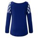 thumbnail image 5 of Tops con hombros descubiertos para mujer, blusa estampada retro con cuello redondo, camisa tipo túnica de manga larga, camisetas informales sueltas Fridja  hkj1751, 5 of 7