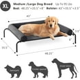 thumbnail image 3 of Cooling Elevated Dog Bed for Large Dogs, Portable Indoor & Outdoor Raised Dog Bed with Breathable Mesh, Chew Proof Pet Hammock Cots with Removable and Waterproof Bolsters, 3 of 6