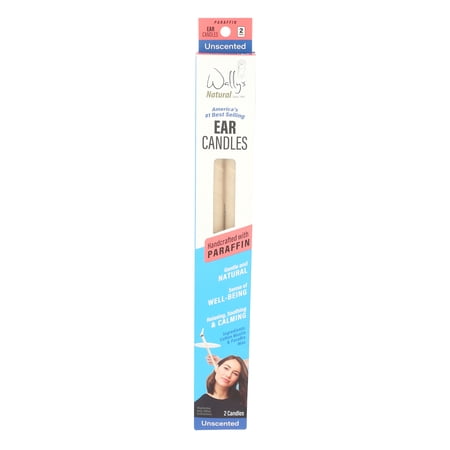 Wally's Natural Unscented Paraffin Ear Candles, 2 pack